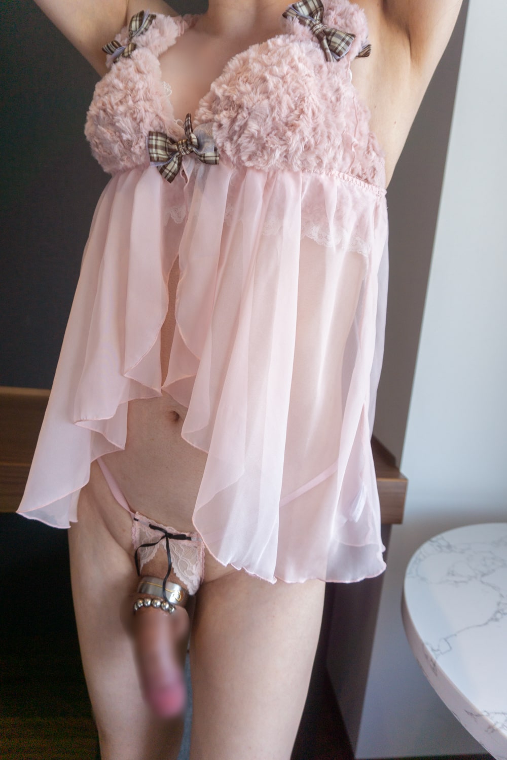 テディベアのベビードールでセクシーコスプレ